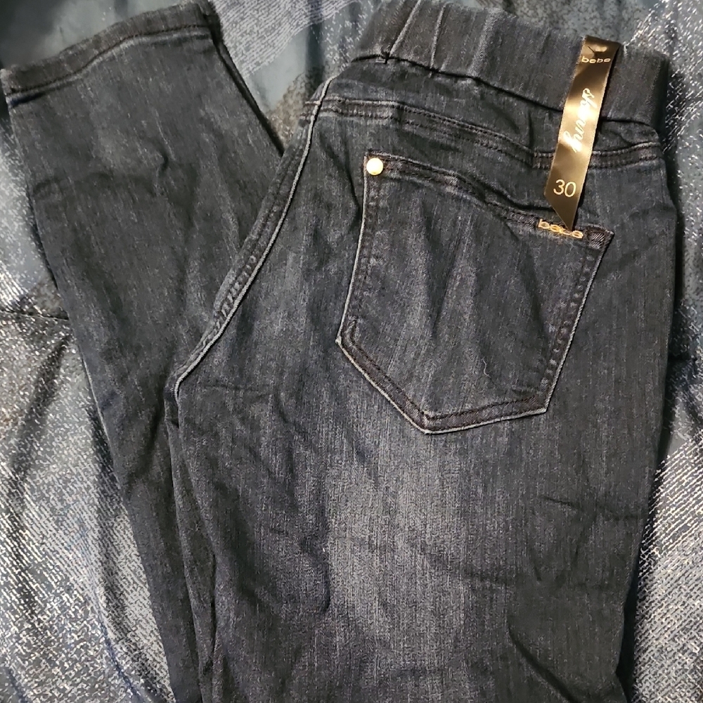 Bebe Blue Jeggings Full-Length Denim